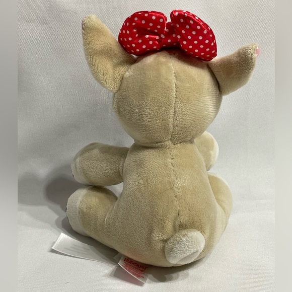 Rudolph the Red Nosed Reindeer Clarice plush baby rattler stuffed animal Christm - Picture 4 of 6